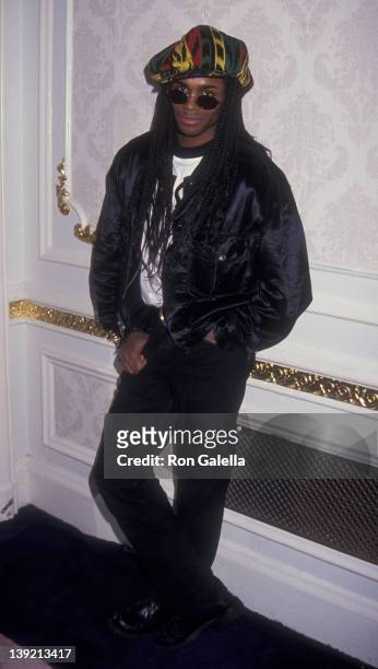 Musician Rob Pilatus of Milli Vanilli attend Playboy Playmate of the Year Cocktail Party on May 13, 1993 at the Plaza Hotel in New York City.
