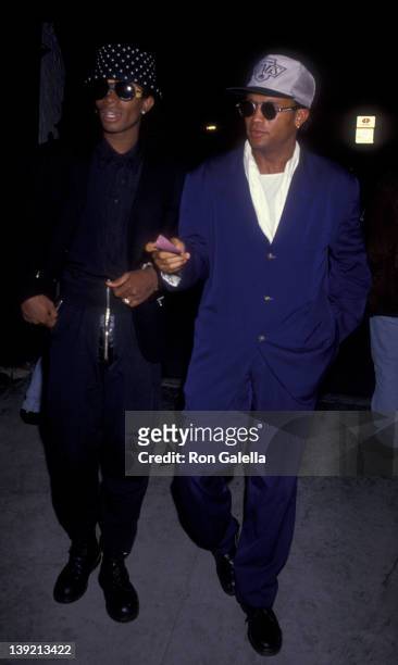 Musicians Rob Pilatus and Fab Morvan of Milli Vanilli sighted on February 12, 1991 at Bar One Club in Hollywood, California.