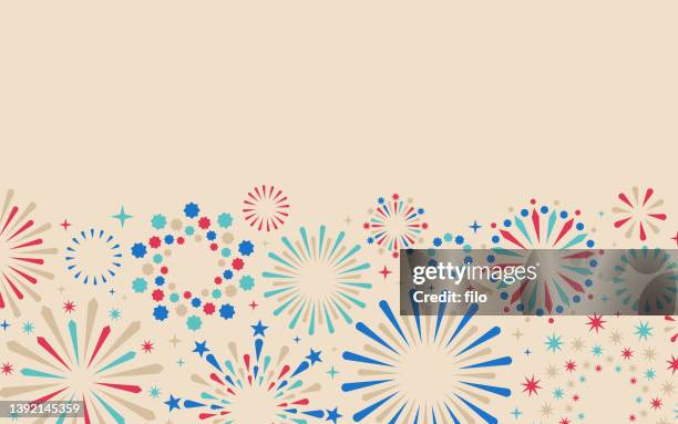 fireworks celebration background - fourth of july party 幅插畫檔、美工圖案、卡通及圖標