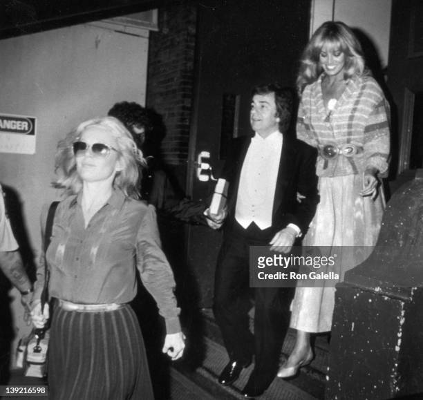 Actor Dudley Moore and actresses Susan Anton and Tuesday Weld attend Dudley Moore Concert Performance on June 6, 1983 at Carnegie Hall in New York...