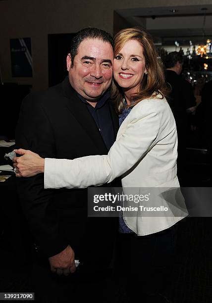 Emeril Lagasse and Alden Lovelace attend the Beach Bar Rum launch at Cabo Wabo Cantina on February 17, 2012 in Las Vegas, Nevada.