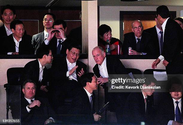 Chinese Vice President Xi Jinping , California Gov. Jerry Brown , Los Angeles Mayor Antonio Villaraigosa and DreamWorks Animation CEO Jeffrey...
