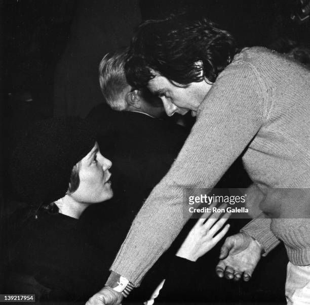 Actor Dudley Moore and actress Tuesday Weld attend the opening of "The Good Doctor" on February 10, 1974 at the Eugene O'Neill Theater in New York...
