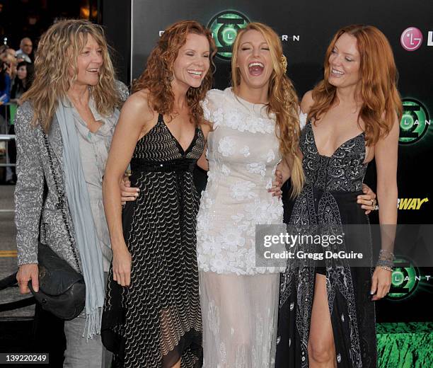 Elaine Lively, Robyn Lively, Blake Lively and Lori Lively arrive for the Los Angeles World Premiere of "Green Lantern" at the Grauman's Chinese...