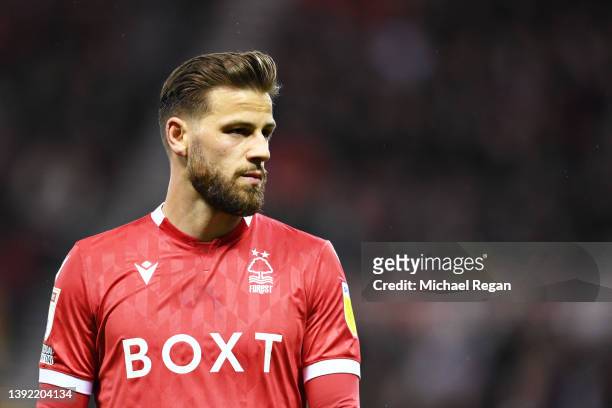 Philip Zinckernagel of Nottingham Forest looks on during the Sky Bet Championship match between Nottingham Forest and West Bromwich Albion at City...