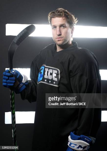 Chris Mueller poses for a portrait during 3ICE Hockey Media Days at the Orleans Arena on April 18, 2022 in Las Vegas, Nevada.