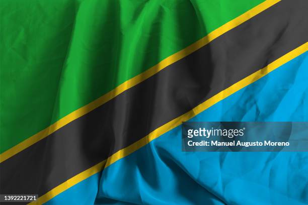 flag of tanzania - tanzania fotografías e imágenes de stock
