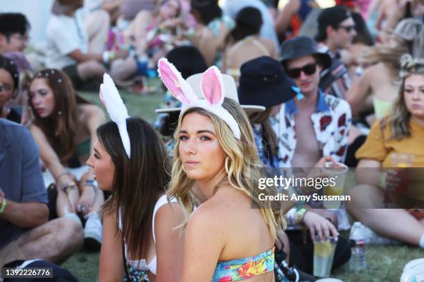 Festivalgoer attends the 2022 Coachella Valley Music and Arts Festival on April 17, 2022 in Indio, California.