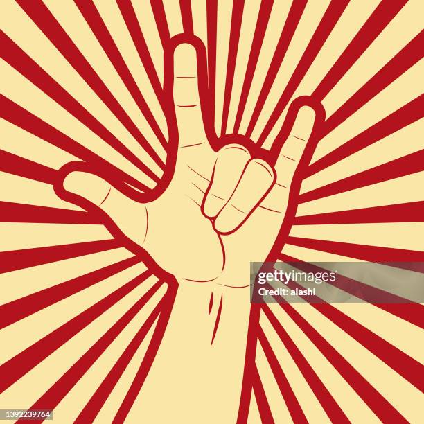 ilustraciones, imágenes clip art, dibujos animados e iconos de stock de te amo en el póster de propaganda del lenguaje de señas americano (asl) - american sign language