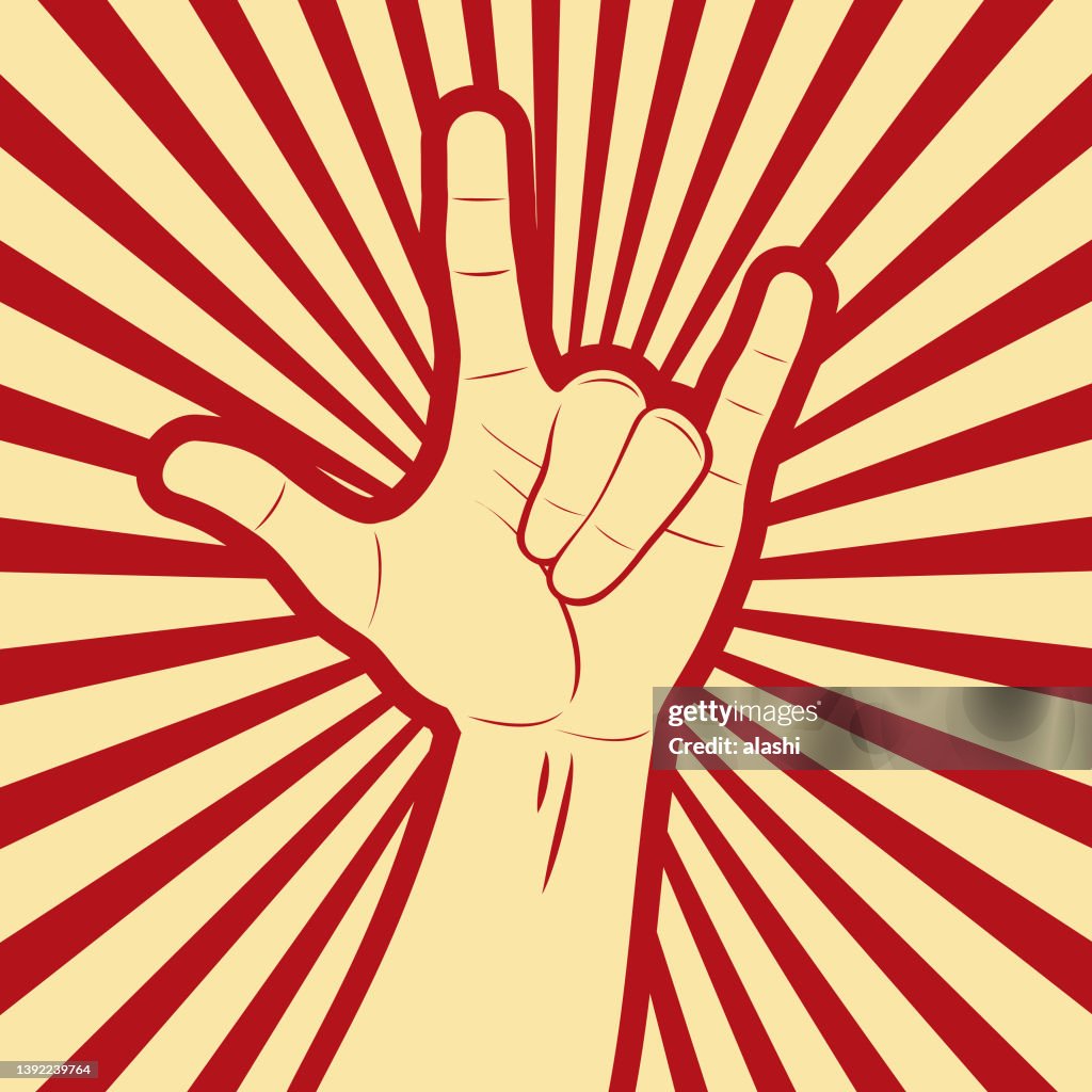 I love you in American Sign Language (ASL) propaganda poster