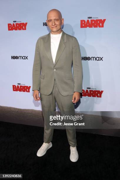 Anthony Carrigan attends the season 3 premiere of HBO's "Barry" at Rolling Greens on April 18, 2022 in Culver City, California.