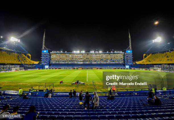 General view of Estadio Alberto J. Armando prior a match between Boca Juniors and Sarmiento as part of Liga Profesional 2023 on July 2, 2023 in...