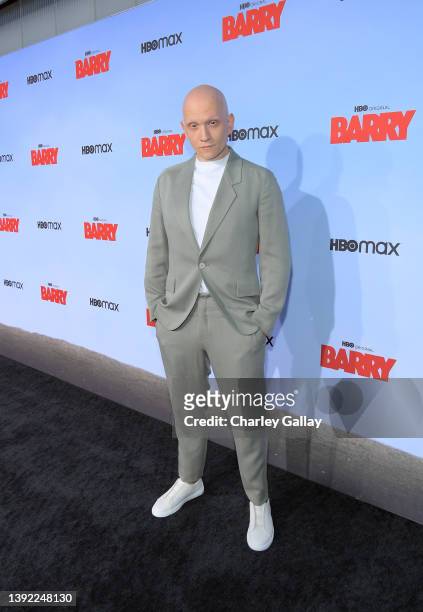 Anthony Carrigan attends HBO's Barry season 3 Los Angeles Premiere at Rolling Greens on April 18, 2022 in Los Angeles, California.