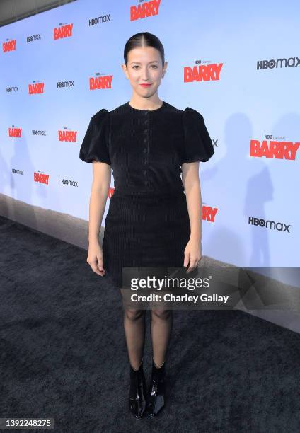 Jessy Hodges attends HBO's Barry season 3 Los Angeles Premiere at Rolling Greens on April 18, 2022 in Los Angeles, California.