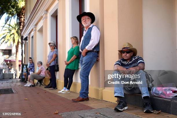 People look on during a performance on April 19, 2022 in Tamworth, Australia. The Tamworth Country Music Festival is celebrating 50 years in 2022...