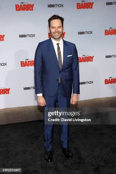 Bill Hader attends the season 3 premiere of HBO's "Barry" at Rolling Greens on April 18, 2022 in Culver City, California.