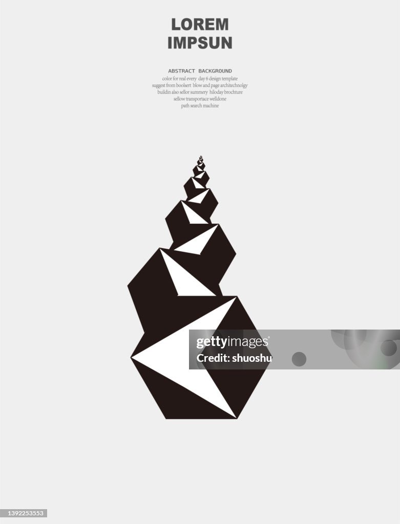 Abstract Black And White Turning Triangle Pattern Design Element High ...