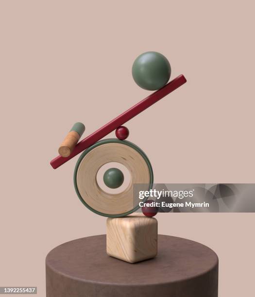 3d abstract composition - modern sculpture stock pictures, royalty-free photos & images