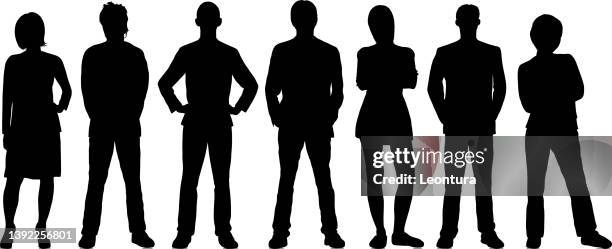 people silhouettes - silhouette stock illustrations