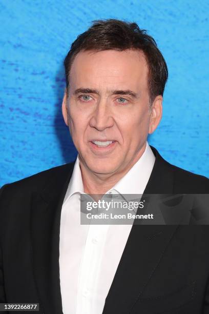 Nicolas Cage attends the Los Angeles special screening of "The Unbearable Weight of Massive Talent" at DGA Theater Complex on April 18, 2022 in Los...