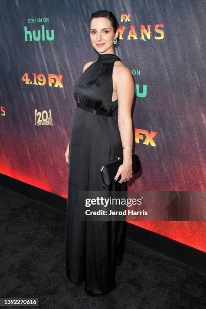 Carla Baratta arrives at Season 4 Premiere Of FX's 'Mayans M.C.' at Goya Studios on April 18, 2022 in Los Angeles, California.