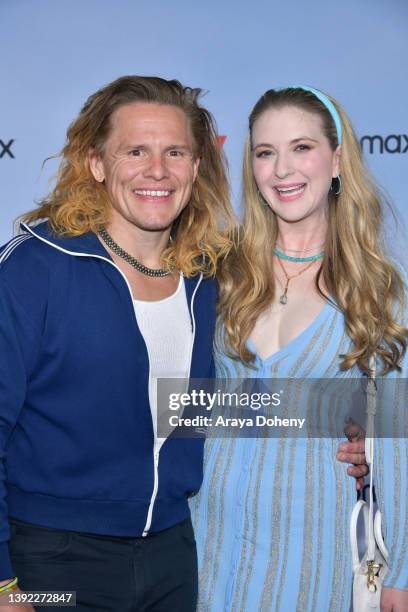 Tony Cavalero and Annie Cavalero attend the Season 3 Premiere Of HBO's "Barry" at Rolling Greens on April 18, 2022 in Culver City, California.