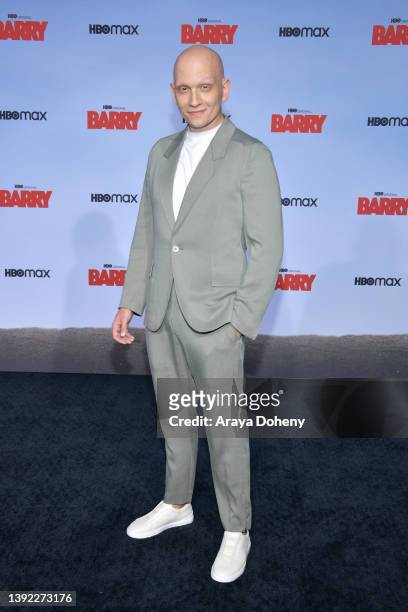 Anthony Carrigan attends the Season 3 Premiere Of HBO's "Barry" at Rolling Greens on April 18, 2022 in Culver City, California.