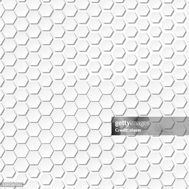 3d hexagonal honeycomb pattern fading right using size - honeycomb pattern white stock illustrations