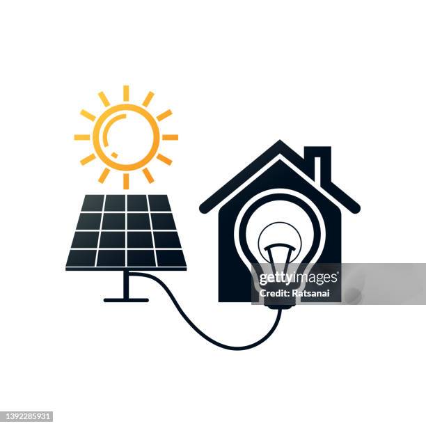 stockillustraties, clipart, cartoons en iconen met solar energy - panel solar