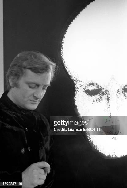 Bruno Cremer lors du tournage du film 'Le Temps de mourir' en 1970