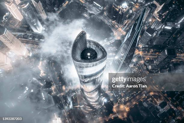 top of shanghai - shanghai tower stock pictures, royalty-free photos & images