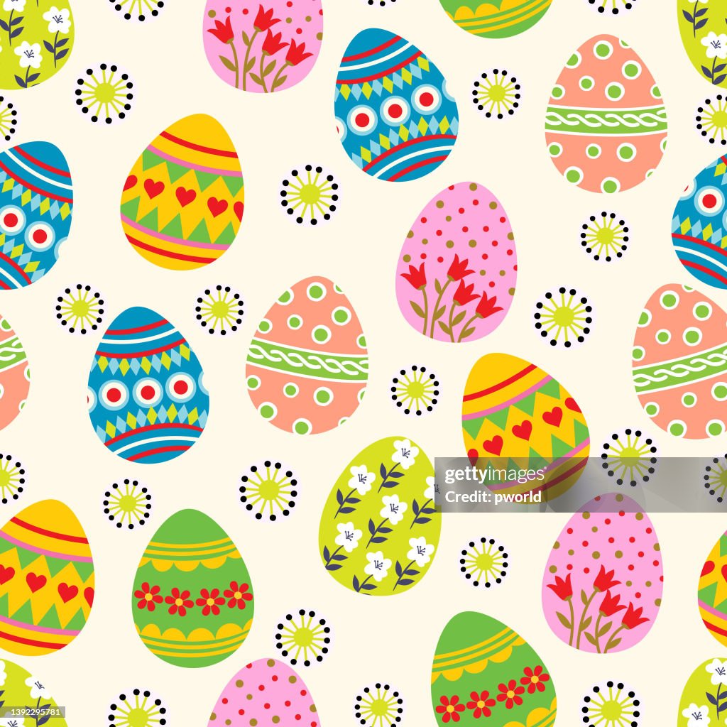 Egg Seamless Pattern High-Res Vector Graphic - Getty Images