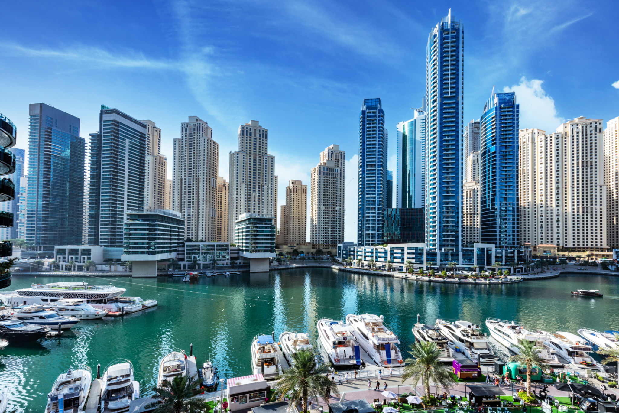 Dubai marina promenade in UAE Dubai marina promenade in UAE