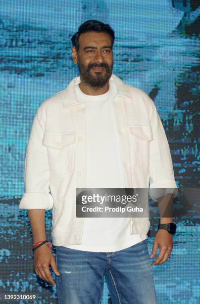 Ajay Devgan attends the 'Runway 34' movie game launch on April 19, 2022 in Mumbai, India.