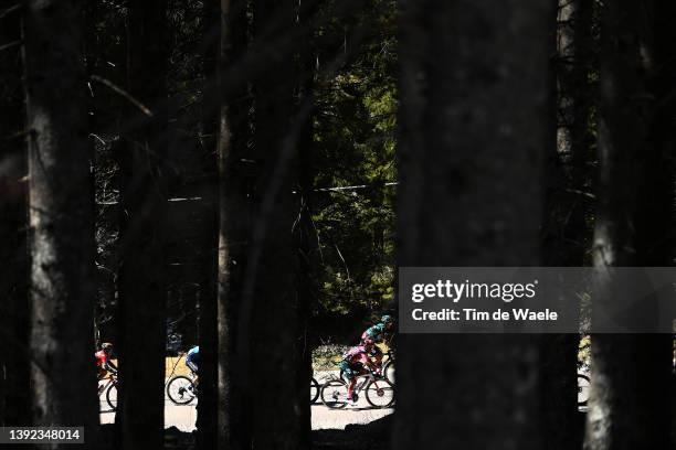 Detail view of Jonathan Klever Caicedo Cepeda of Ecuador and Team EF Education - Easypost competing in the breakaway during the 45th Tour of the Alps...