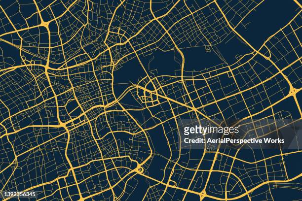 mappa città strada - navigatore foto e immagini stock