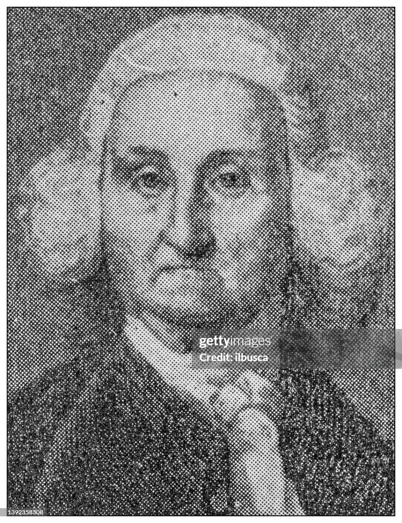 Antique portrait of famous people: Jonathan Trumbull