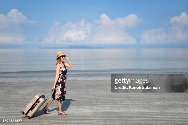 vacation at the sea - beach model stock pictures, royalty-free photos & images