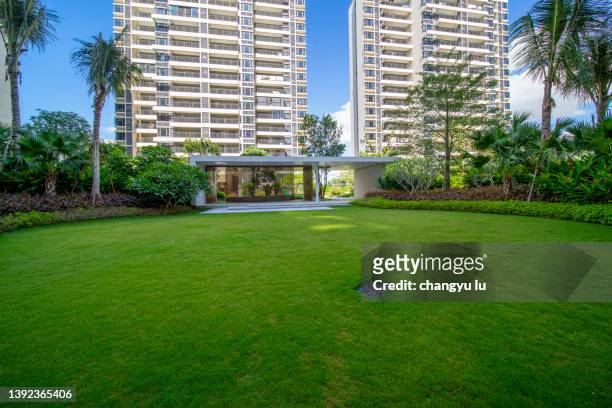 residential area - artificial turf stock pictures, royalty-free photos & images