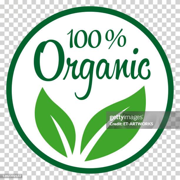 Orgnic Icon 100 % Natural Icon High Res Illustrations - Getty Images