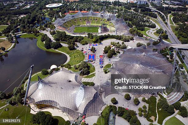 olympiapark munich, bavaria, germany - olympiastadion münchen stockfoto's en -beelden