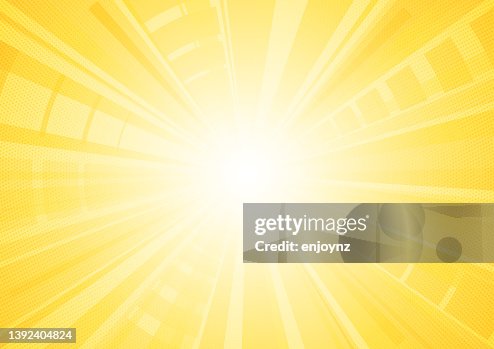 Abstract Bright Yellow Sun Rays Background High-Res Vector Graphic ...