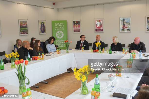 Executive Director Jonathan Ornstein leading a meeting with a fact finding US Congressional delegation, Senator Kirsten Gillibrand is seated next to...