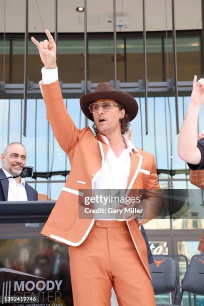 University of Texas Minister of Culture Matthew McConaughey attends the ribbon cutting ceremony for University of Texas at Austin's new multi purpose...