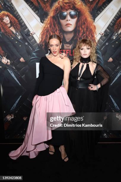 Chloe Sevigny and Natasha Lyonne attend Netflix's "Russian Doll" Season 2 Premiere at The Bowery Hotel on April 19, 2022 in New York City.