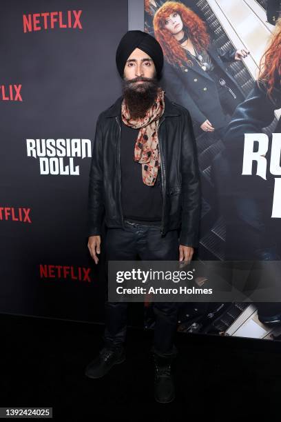 Waris Ahluwalia attends Netflix's "Russian Doll" Season 2 Premiere at The Bowery Hotel on April 19, 2022 in New York City.