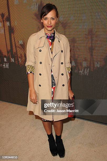 Actress Rashida Jones attends the Marni at H&M Collection Launch at Lloyd Wright’s Sowden House on February 17, 2012 in Los Angeles, California.