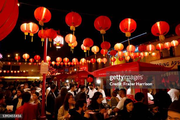 View of the atmosphere during the Alexander Wang "Fortune City" Runway Show on April 19, 2022 in Los Angeles, California.