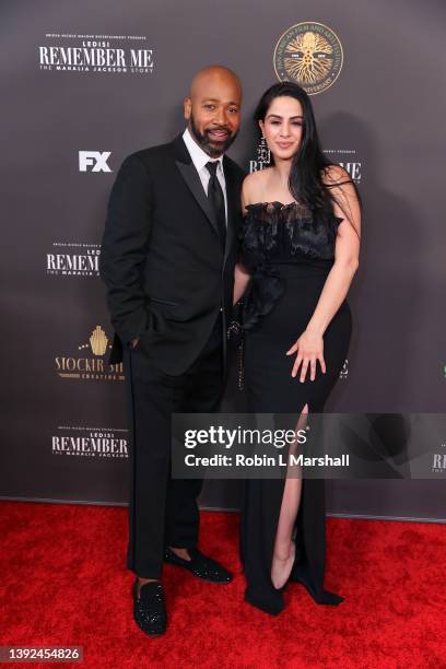 Actor Columbus Short and wife Aida Abramyan attend the 2022 Pan African Film & Arts Festival - Opening Night Gala Premiere of "Remember Me, The...