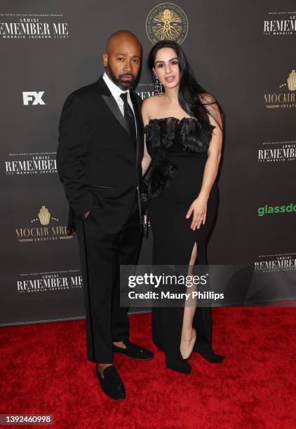 Columbus Short and Aida Abramyan attend the 2022 Pan African Film and Arts Festival - Opening Night Gala Premiere of "Remember Me, The Mahalia...